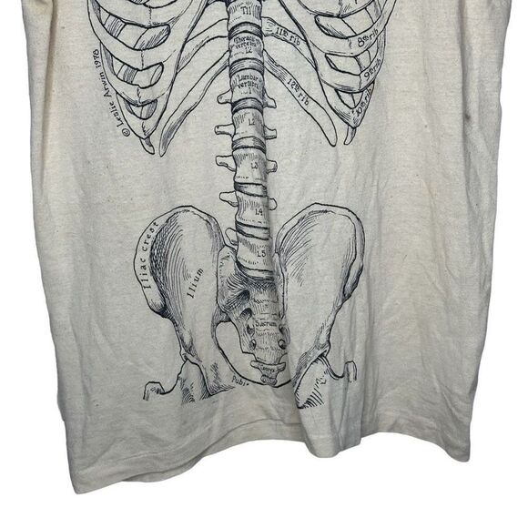 Vintage 70s Leslie Arwin Anatomy Skeleton T Shirt Medium - Picture 7 of 9